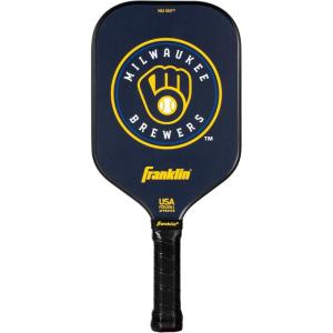Franklin Sports MLB Team Pickleball Paddles – Official MLB Baseball Team Logo + Colors Pickleball Paddles – Signature Series 13MM Pickleball Paddle with MaxGrit – USA Pickleball (USAPA) Approved(Milwaukee Brewers)