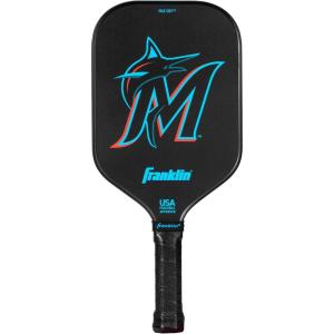 Franklin Sports MLB Team Pickleball Paddles – Official MLB Baseball Team Logo + Colors Pickleball Paddles – Signature Series 13MM Pickleball Paddle with MaxGrit – USA Pickleball (USAPA) Approved(Miami Marlins)