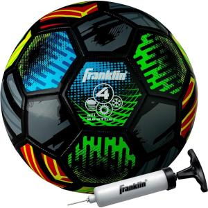 Franklin Sports Mystic Soccer Balls – Soccer Ball and Air Pump Sets – Multiple Size Soccer Balls – Soft Cover – Perfect for Kids and Adults(Size 4 – Ages 8-12)