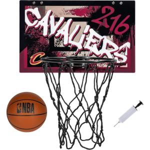 Franklin Sports NBA Team Over the Door Basketball Hoops – Kids Indoor Mini Basketball Hoop + Ball Set – NBA Fan Mini Hoops(Cleveland Cavaliers)