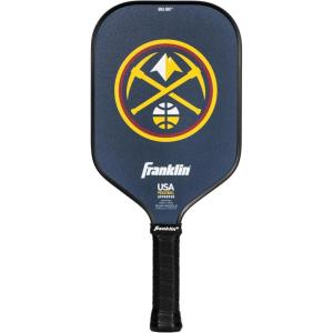 Franklin Sports NBA Team Pickleball Paddles – Official NBA Basketball Team Logo Pickleball Paddles – Signature Series 13MM Pickleball Paddle with MaxGrit – USA Pickleball (USAPA) Approved(Denver Nuggets)