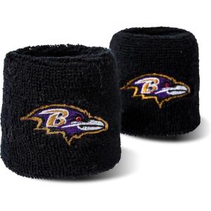 Franklin Sports NFL Team Logo Wristbands – Pair of Youth Wristbands for Costumes and Uniforms(Baltimore Ravens)