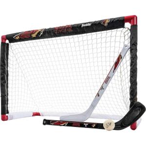 Franklin Sports NHL Mini Hockey Set – Kids Indoor Knee Hockey Goal, Ball, + 2 Stick Combo – Youth Team Indoor Toy Set – Official – Ages 3+(Arizona Coyotes)