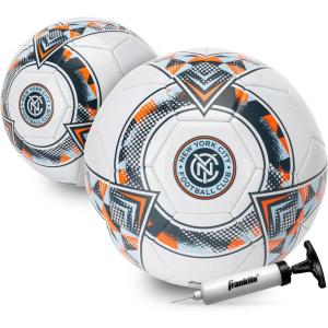Franklin Sports Official MLS Team Soccer Balls – Official Size 5 Soccer Balls – Regulation Size + Weight Soccer Ball for Kids + Adults – Boys + Girls Soccer Ball – Air Pump Included(New York City FC)