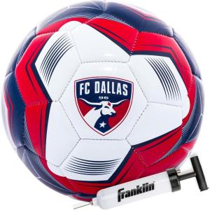 Franklin Sports Official MLS Team Soccer Balls – Official Size 5 Soccer Balls – Regulation Size + Weight Soccer Ball for Kids + Adults – Boys + Girls Soccer Ball – Air Pump Included(Football Club of Dallas 2)