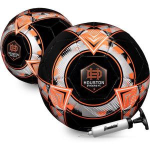 Franklin Sports Official MLS Team Soccer Balls – Official Size 5 Soccer Balls – Regulation Size + Weight Soccer Ball for Kids + Adults – Boys + Girls Soccer Ball – Air Pump Included(Houston Dynamo)