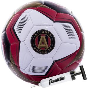 Franklin Sports Official MLS Team Soccer Balls – Official Size 5 Soccer Balls – Regulation Size + Weight Soccer Ball for Kids + Adults – Boys + Girls Soccer Ball – Air Pump Included(Atlanta United FC 2)