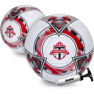 Franklin Sports Official MLS Team Soccer Balls – Official Size 5 Soccer Balls – Regulation Size + Weight Soccer Ball for Kids + Adults – Boys + Girls Soccer Ball – Air Pump Included(Toronto Football Club)