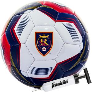 Franklin Sports Official MLS Team Soccer Balls – Official Size 5 Soccer Balls – Regulation Size + Weight Soccer Ball for Kids + Adults – Boys + Girls Soccer Ball – Air Pump Included(Real Salt Lake 2)