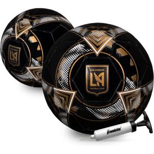 Franklin Sports Official MLS Team Soccer Balls – Official Size 5 Soccer Balls – Regulation Size + Weight Soccer Ball for Kids + Adults – Boys + Girls Soccer Ball – Air Pump Included(Los Angeles Football Club)
