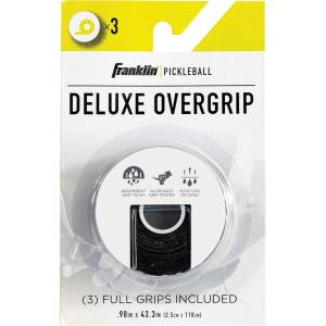 Franklin Sports Pickleball Paddle Overgrips – Provides Extra Grip – Slight Tackiness – Durable & Strong(Black)