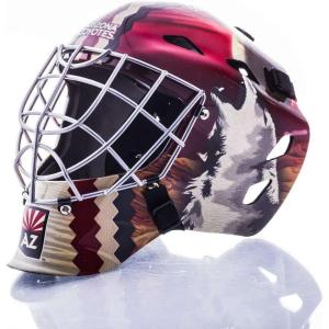 Franklin Sports Team Licensed NHL Hockey Goalie Face Mask – Goalie Mask for Kids Street Hockey – Youth NHL Team Street Hockey Masks(Arizona Coyotes)