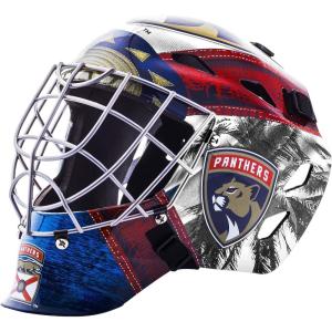 Franklin Sports Team Licensed NHL Hockey Goalie Face Mask – Goalie Mask for Kids Street Hockey – Youth NHL Team Street Hockey Masks(Florida Panthers)