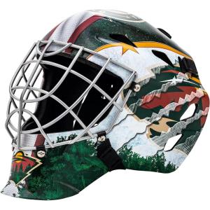 Franklin Sports Team Licensed NHL Hockey Goalie Face Mask – Goalie Mask for Kids Street Hockey – Youth NHL Team Street Hockey Masks(Minnesota Wild)