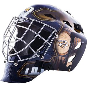 Franklin Sports Team Licensed NHL Hockey Goalie Face Mask – Goalie Mask for Kids Street Hockey – Youth NHL Team Street Hockey Masks(Nashville Predators)