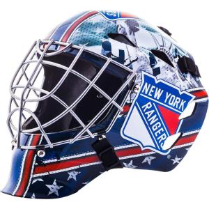 Franklin Sports Team Licensed NHL Hockey Goalie Face Mask – Goalie Mask for Kids Street Hockey – Youth NHL Team Street Hockey Masks(New York Rangers)