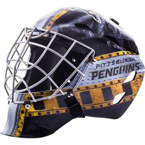 Franklin Sports Team Licensed NHL Hockey Goalie Face Mask – Goalie Mask for Kids Street Hockey – Youth NHL Team Street Hockey Masks(Pittsburgh Penguins)