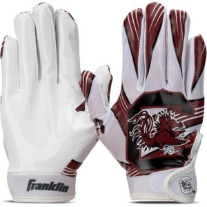 Franklin Sports Youth NCAA Football Receiver Gloves – Receiver Gloves for Kids – NCAA Team Logos and Silicone Palm – Youth Pair – Great for Games & Costumes(South Carolina Gamecocks)