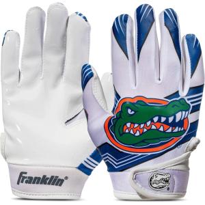 Franklin Sports Youth NCAA Football Receiver Gloves – Receiver Gloves for Kids – NCAA Team Logos and Silicone Palm – Youth Pair – Great for Games & Costumes(Florida Gators)