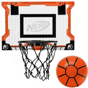 Nerf Basketball Hoop Set – Pro Hoop Mini Hoop Set with Mini Basketball – Steel Rim Great for Dunking(Orange Standard)