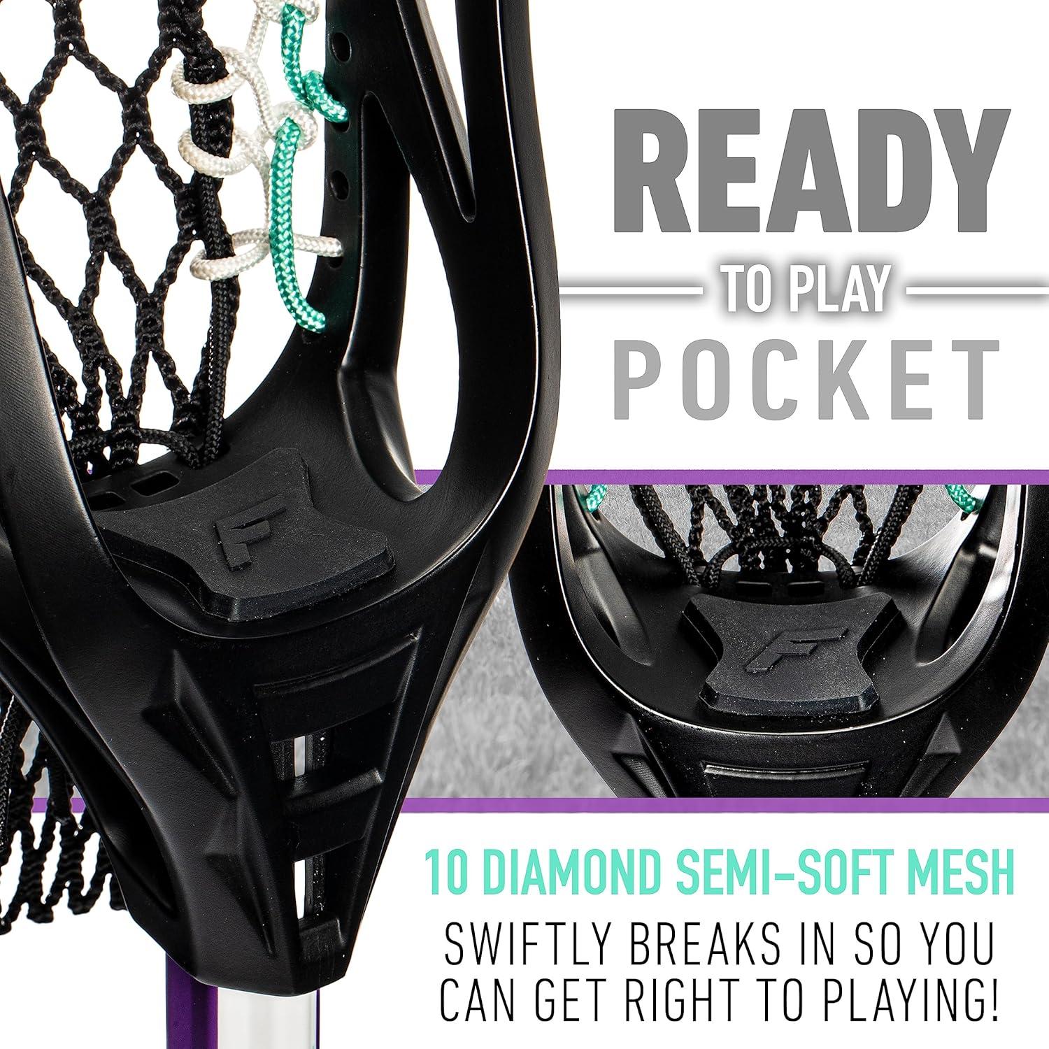 imageFranklin Sports Ambush Mens Womens Lacrosse Sticks Adult Youth Aluminum Lax Sticks Boys Girls Game Training Lacrosse Sticks Standard Mini Lax Stick for Kids AdultsWomens