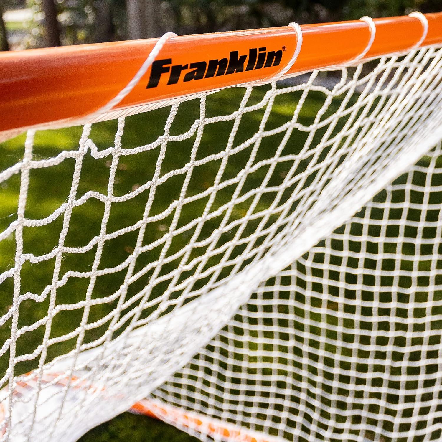 imageFranklin Sports Franklin Sports Backyard Lacrosse Goal Kids Adult Lacrosse Training Net Lacrosse Training Equipment Perfect for Youth Adult TrainingOrange