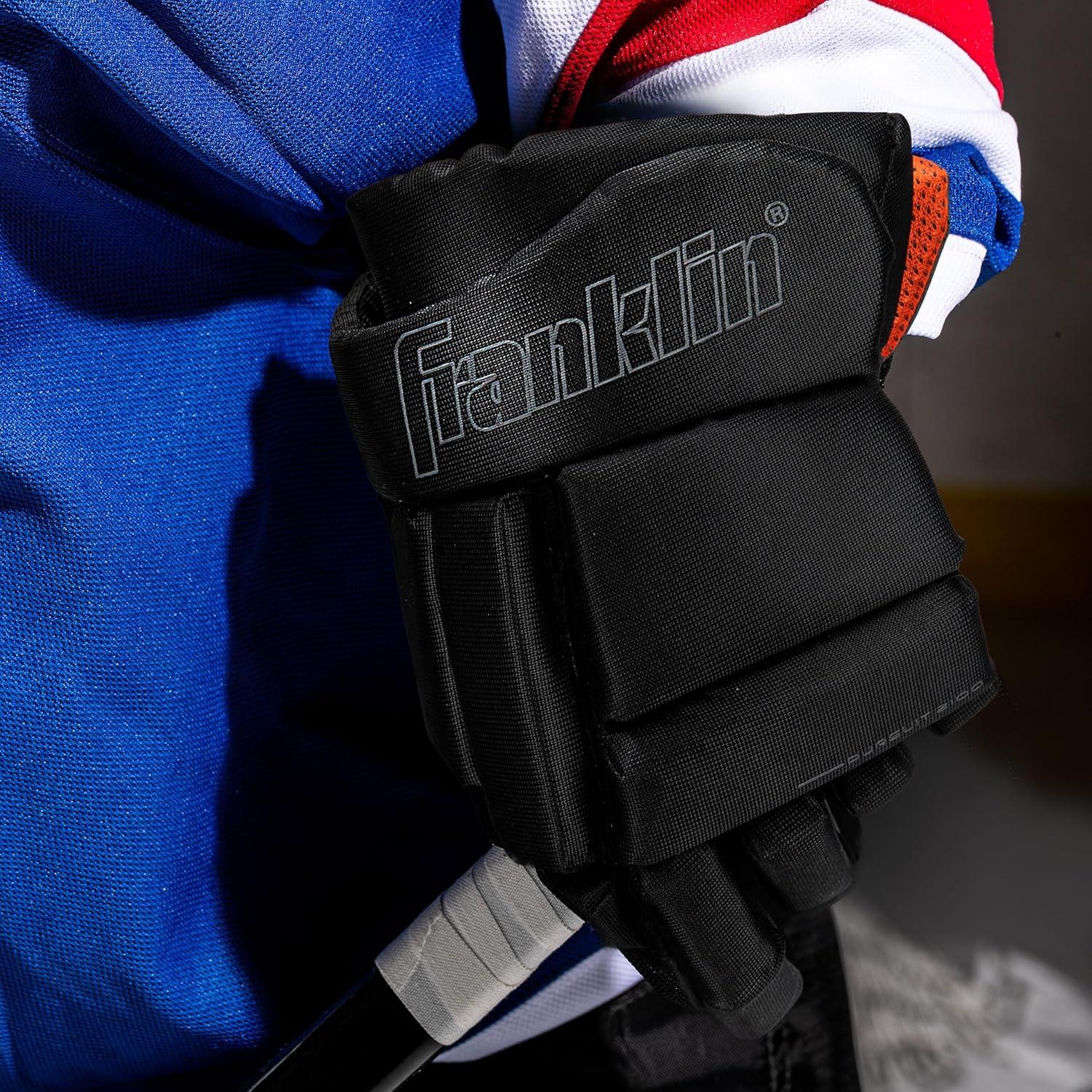 imageFranklin Sports Ice Hockey Gloves 10quot Youth Gloves Thumb Lock System Flexible Full Motion Cuff Perfect for Kids10 Pack of 3