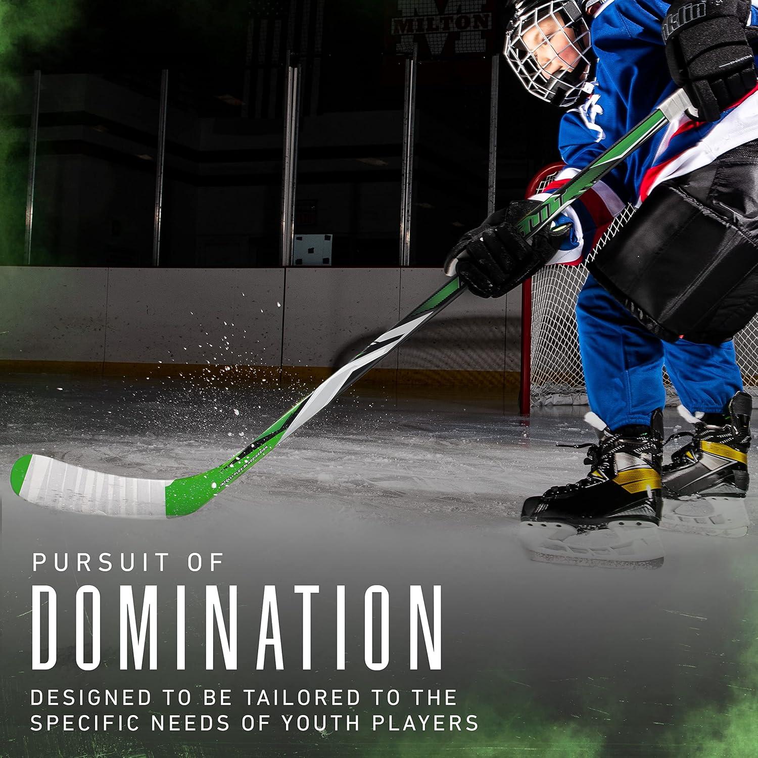 imageFranklin Sports Kids Ice Hockey Sticks Ripper Junior Youth Composite Hockey Sticks Righty Lefty 50Flex Ice Hockey Sticks Textured Grip 55quot Inch 42quot Inch Youth Hockey SticksGreen