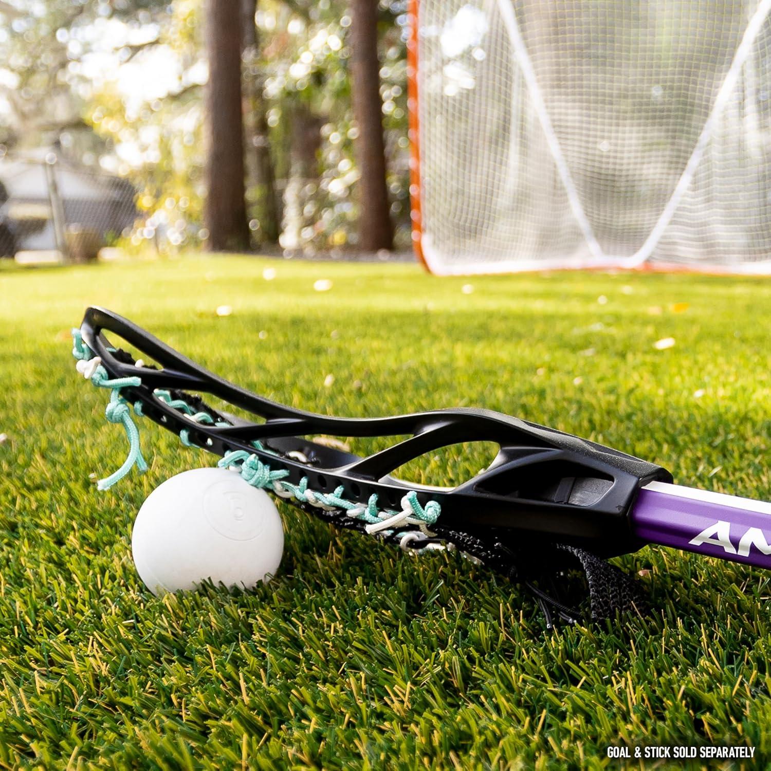 imageFranklin Sports Lacrosse Balls Official Size Lax Balls for Practice Rubber 63mm Outdoor Lacrosse Balls Great for Muscle Massage Therapy Yoga White YellowWhite