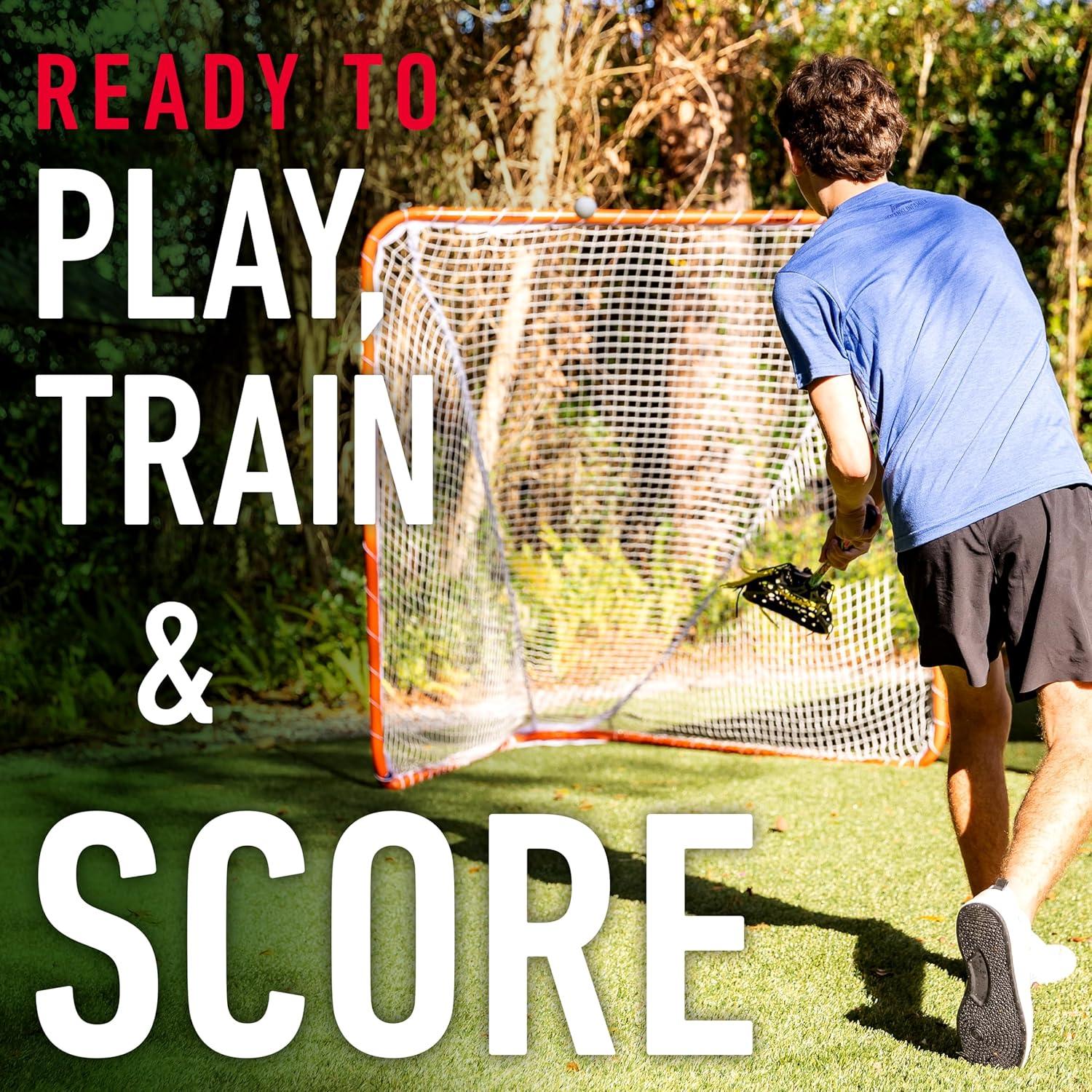 imageFranklin Sports Lacrosse Balls Official Size Lax Balls for Practice Rubber 63mm Outdoor Lacrosse Balls Great for Muscle Massage Therapy Yoga White YellowWhite