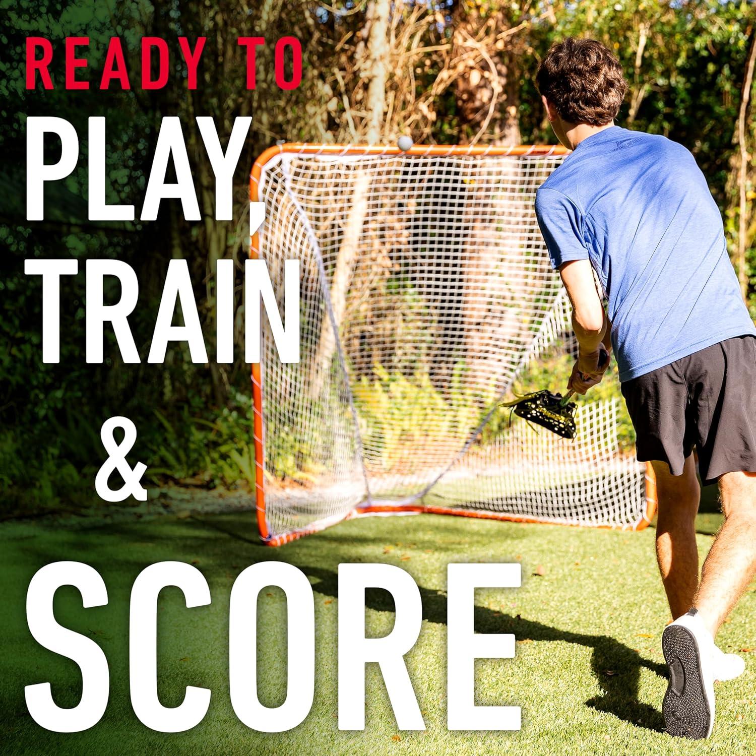 imageFranklin Sports Lacrosse Balls Official Size Lax Balls for Practice Rubber 63mm Outdoor Lacrosse Balls Great for Muscle Massage Therapy Yoga White YellowWhite