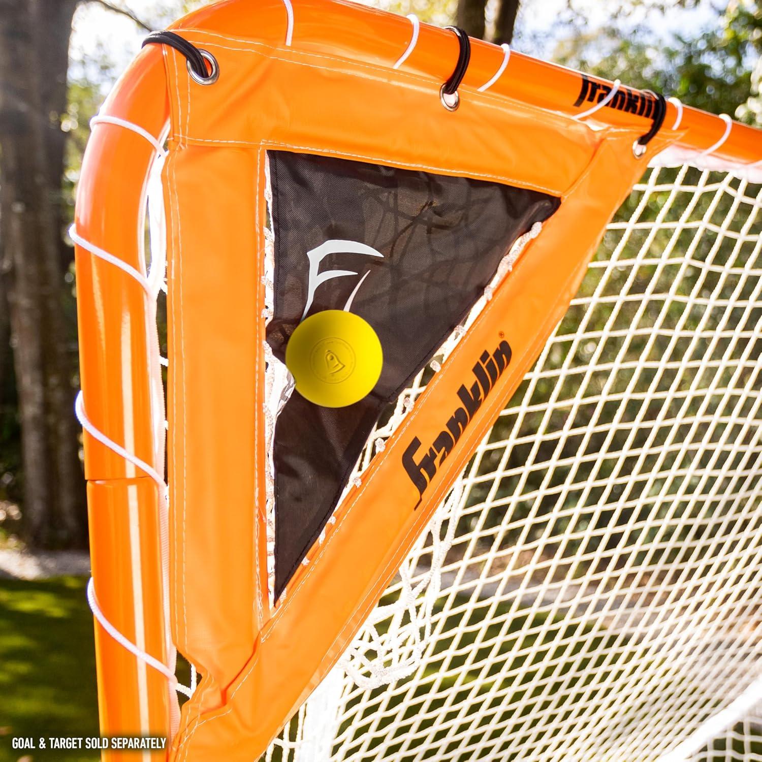 imageFranklin Sports Lacrosse Balls Official Size Lax Balls for Practice Rubber 63mm Outdoor Lacrosse Balls Great for Muscle Massage Therapy Yoga White YellowYellow