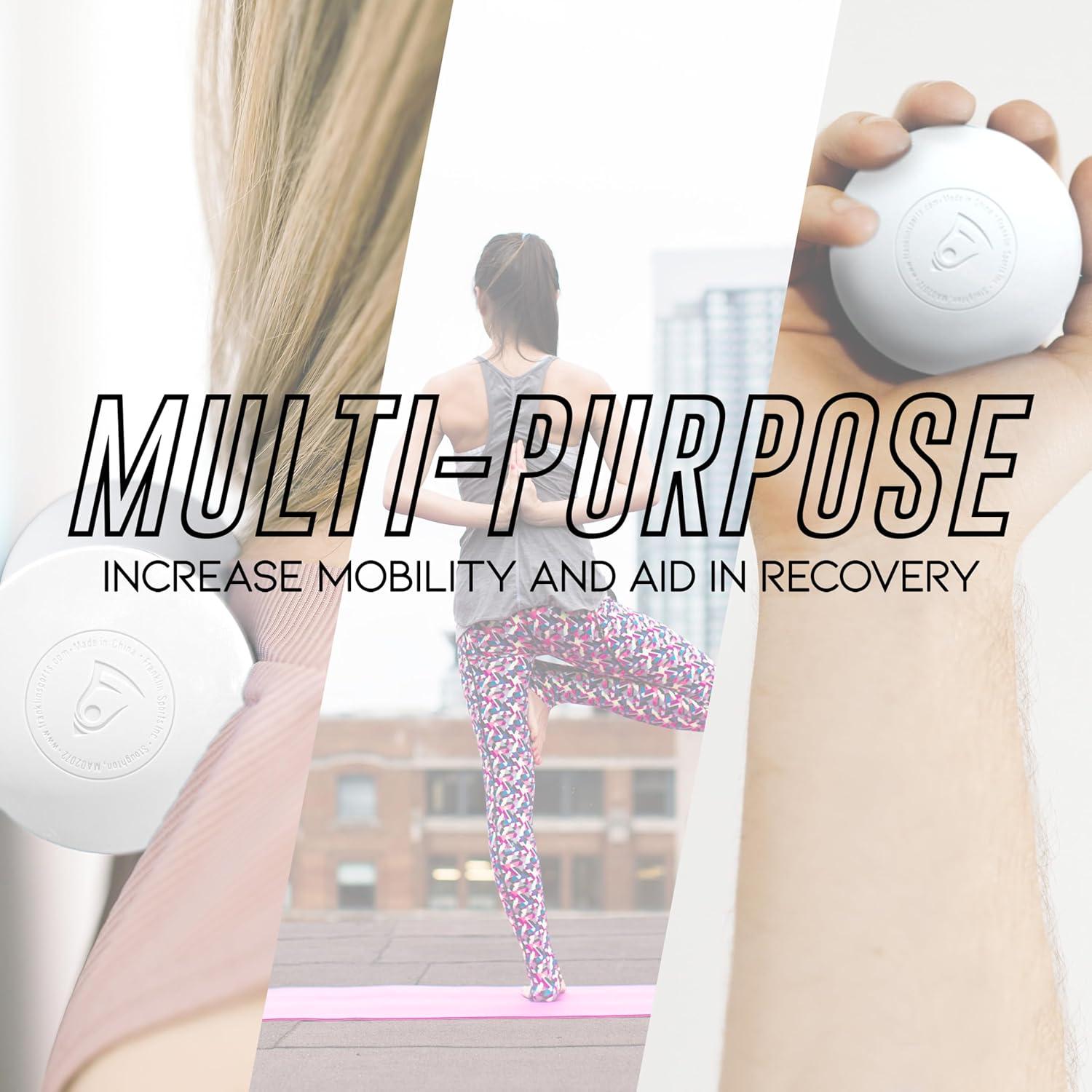 imageFranklin Sports Lacrosse Balls Official Size Lax Balls for Practice Rubber 63mm Outdoor Lacrosse Balls Great for Muscle Massage Therapy Yoga White YellowWhite