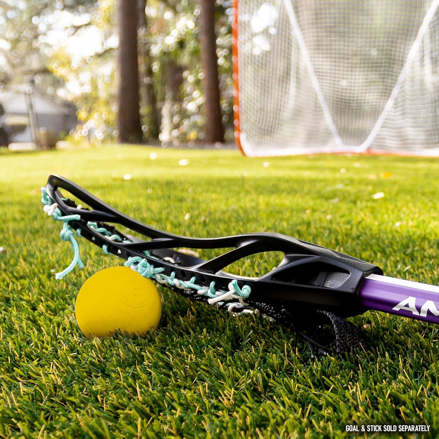 imageFranklin Sports Lacrosse Balls Official Size Lax Balls for Practice Rubber 63mm Outdoor Lacrosse Balls Great for Muscle Massage Therapy Yoga White YellowYellow