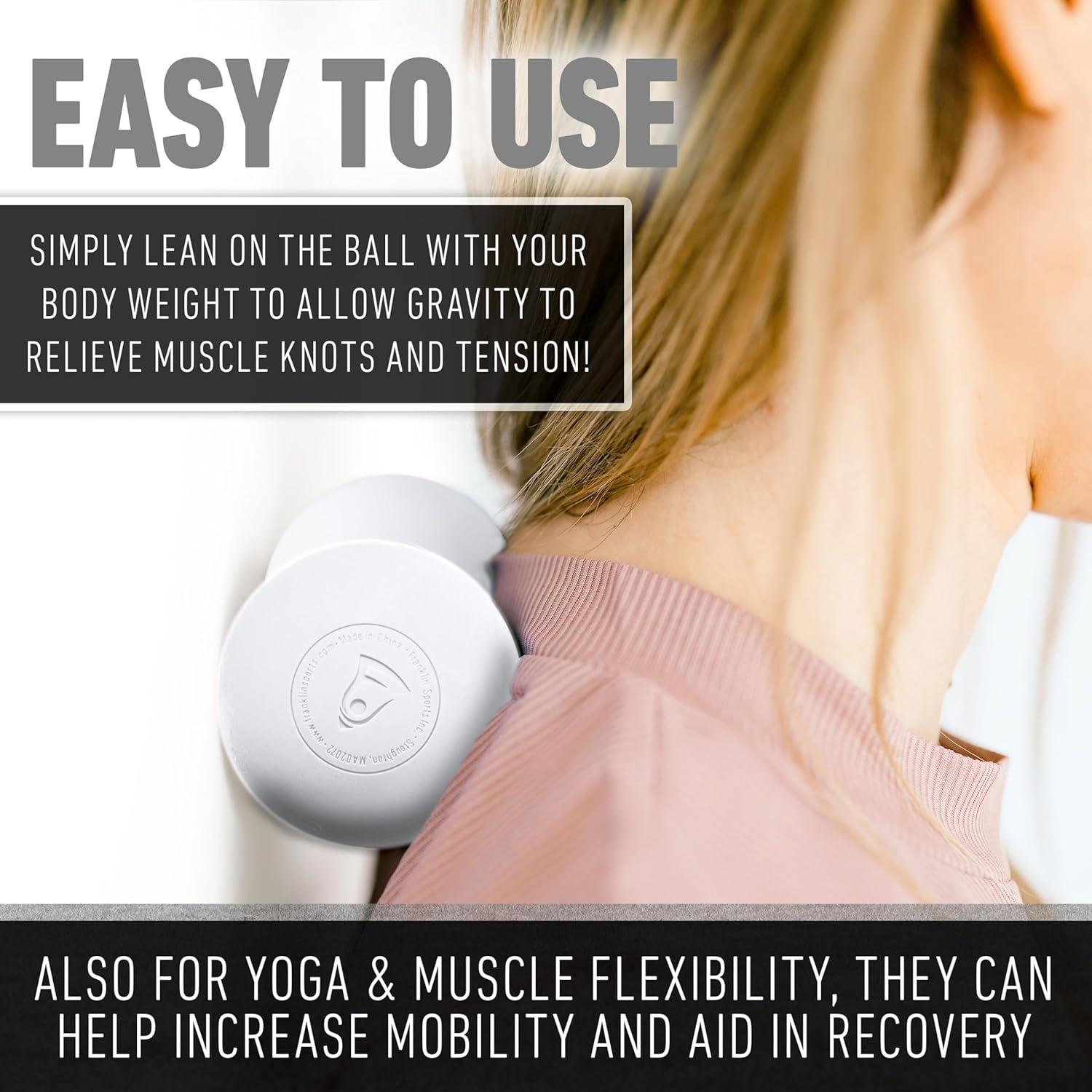 imageFranklin Sports Lacrosse Balls Official Size Lax Balls for Practice Rubber 63mm Outdoor Lacrosse Balls Great for Muscle Massage Therapy Yoga White YellowWhite