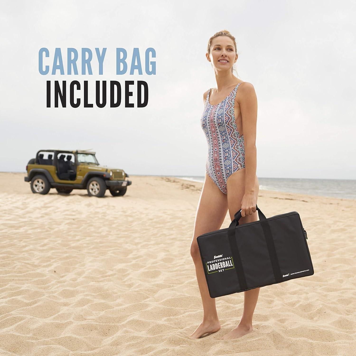 imageFranklin Sports Ladder Ball Set Includes 2 Ladder Ball Targets with Weighted Bases and 6 Bolas Ladder Golf Toss Outdoor Game For Beach or Backyard Fun Professional American and Family Set OptionsProfessional