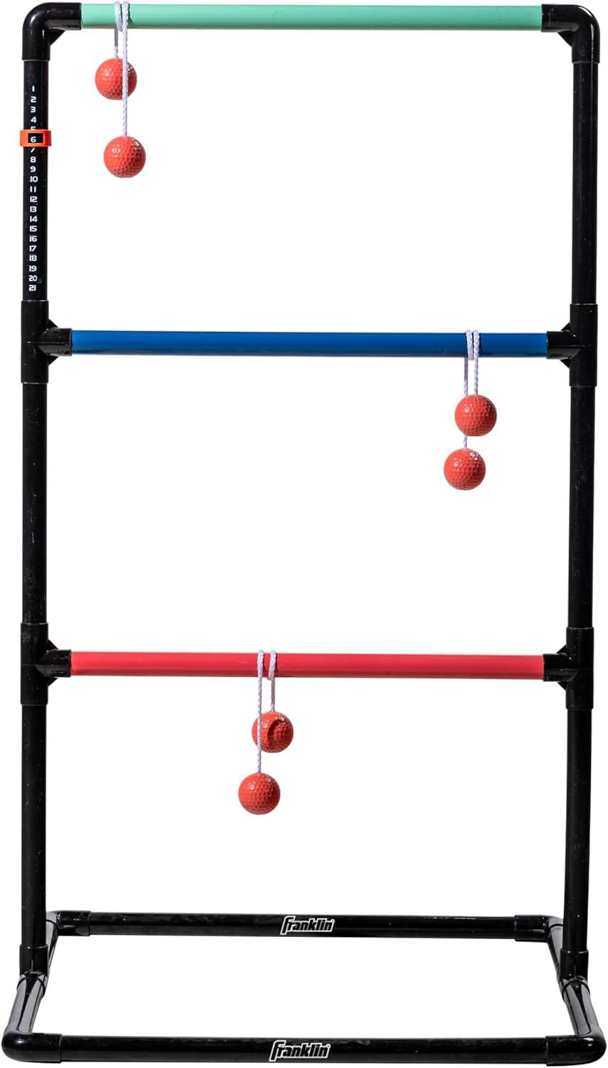 imageFranklin Sports Ladder Ball Set Includes 2 Ladder Ball Targets with Weighted Bases and 6 Bolas Ladder Golf Toss Outdoor Game For Beach or Backyard Fun Professional American and Family Set OptionsFamily