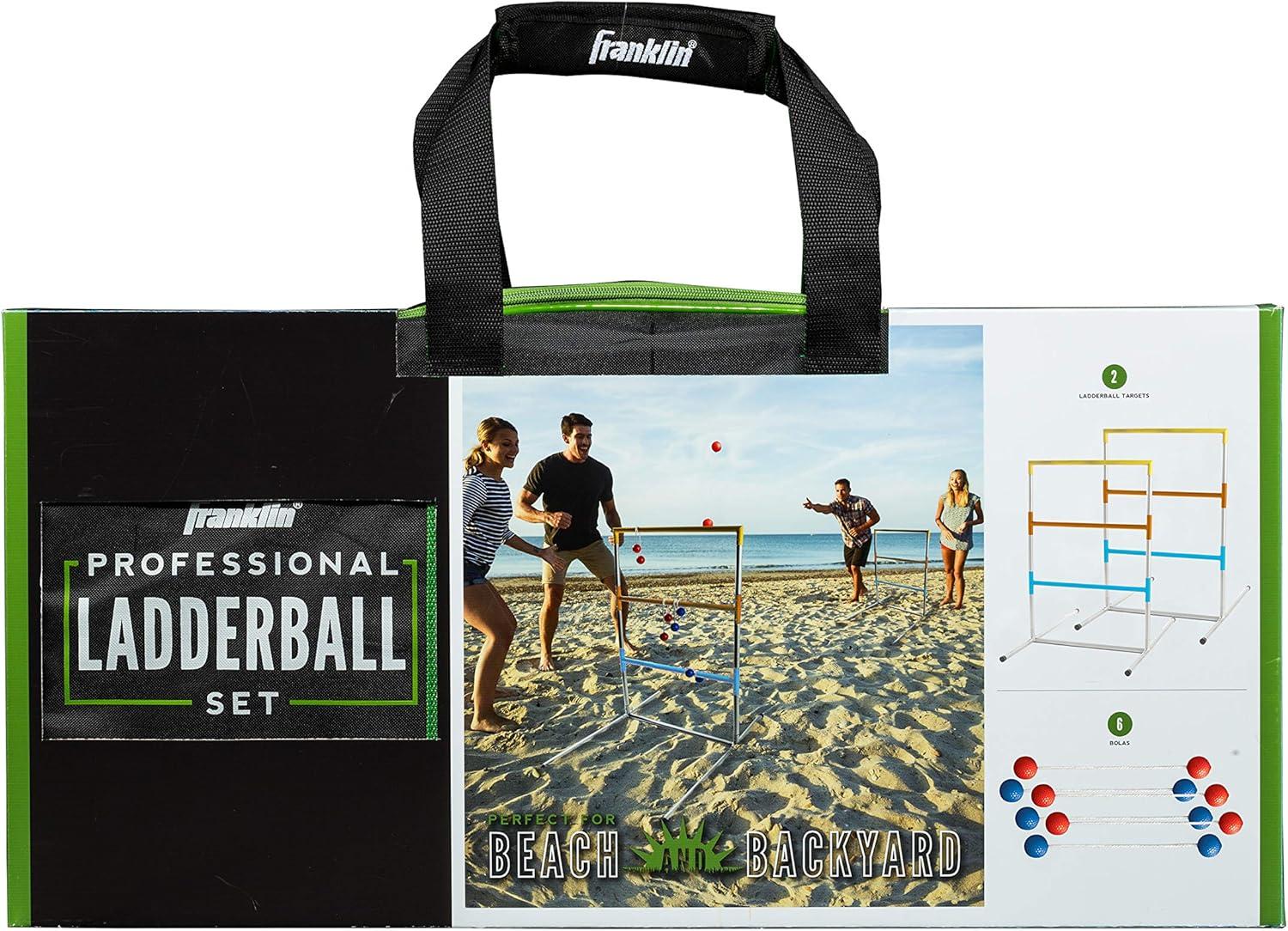 imageFranklin Sports Ladder Ball Set Includes 2 Ladder Ball Targets with Weighted Bases and 6 Bolas Ladder Golf Toss Outdoor Game For Beach or Backyard Fun Professional American and Family Set OptionsProfessional