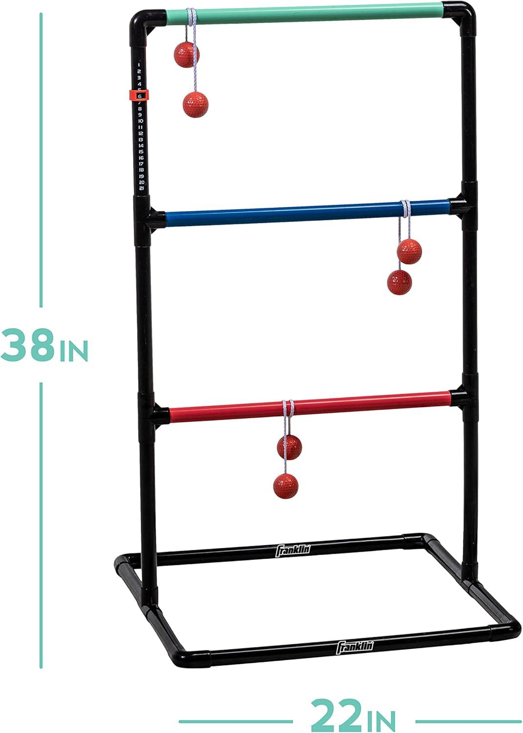 imageFranklin Sports Ladder Ball Set Includes 2 Ladder Ball Targets with Weighted Bases and 6 Bolas Ladder Golf Toss Outdoor Game For Beach or Backyard Fun Professional American and Family Set OptionsFamily