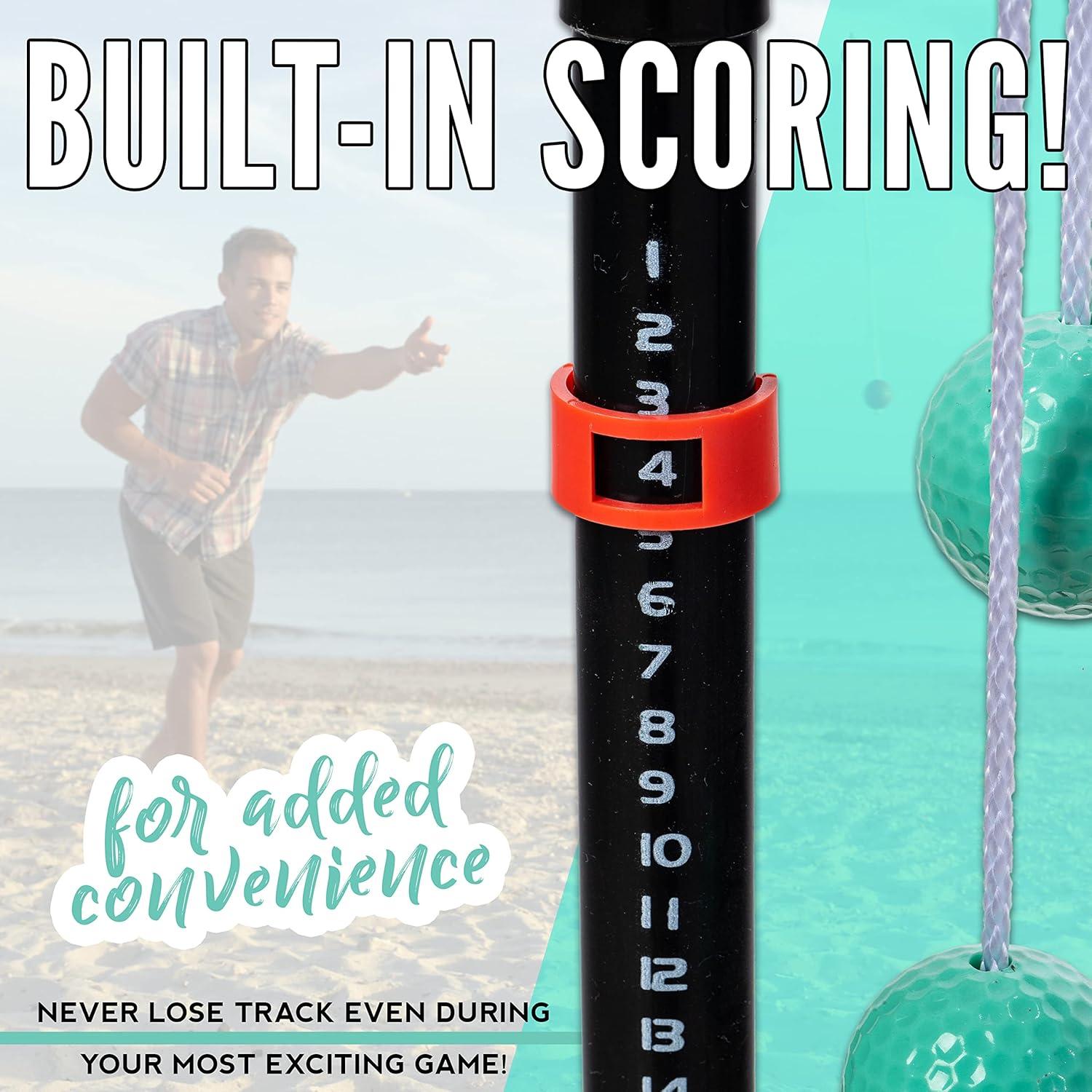 imageFranklin Sports Ladder Ball Set Includes 2 Ladder Ball Targets with Weighted Bases and 6 Bolas Ladder Golf Toss Outdoor Game For Beach or Backyard Fun Professional American and Family Set OptionsFamily