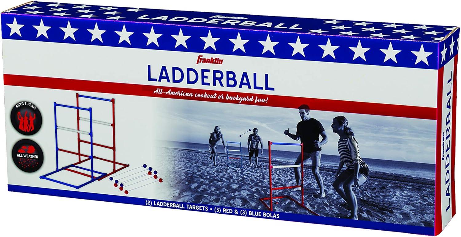 imageFranklin Sports Ladder Ball Set Includes 2 Ladder Ball Targets with Weighted Bases and 6 Bolas Ladder Golf Toss Outdoor Game For Beach or Backyard Fun Professional American and Family Set OptionsAmerican