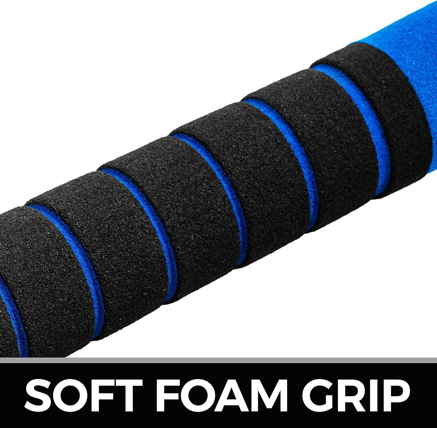 imageFranklin Sports MLB Kids Foam Baseball Bat Ball Sets Indoor Outdoor Soft Foam Baseball Bats for Kids Toddlers Regular Jumbo Barrels 24quot or 27quot LengthBlue