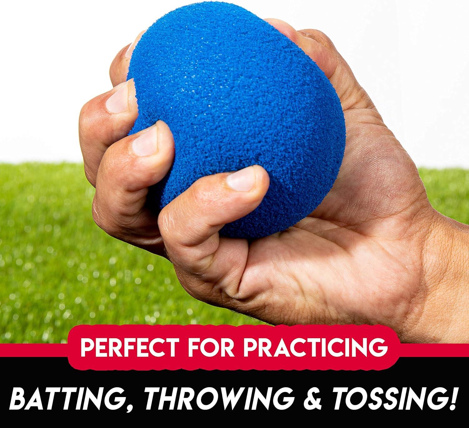 imageFranklin Sports MLB Kids Foam Baseball Bat Ball Sets Indoor Outdoor Soft Foam Baseball Bats for Kids Toddlers Regular Jumbo Barrels 24quot or 27quot LengthBlue