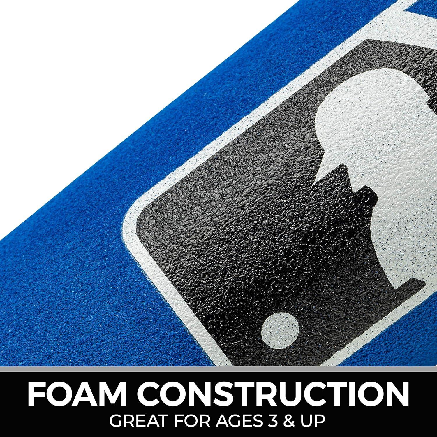 imageFranklin Sports MLB Kids Foam Baseball Bat Ball Sets Indoor Outdoor Soft Foam Baseball Bats for Kids Toddlers Regular Jumbo Barrels 24quot or 27quot LengthBlue