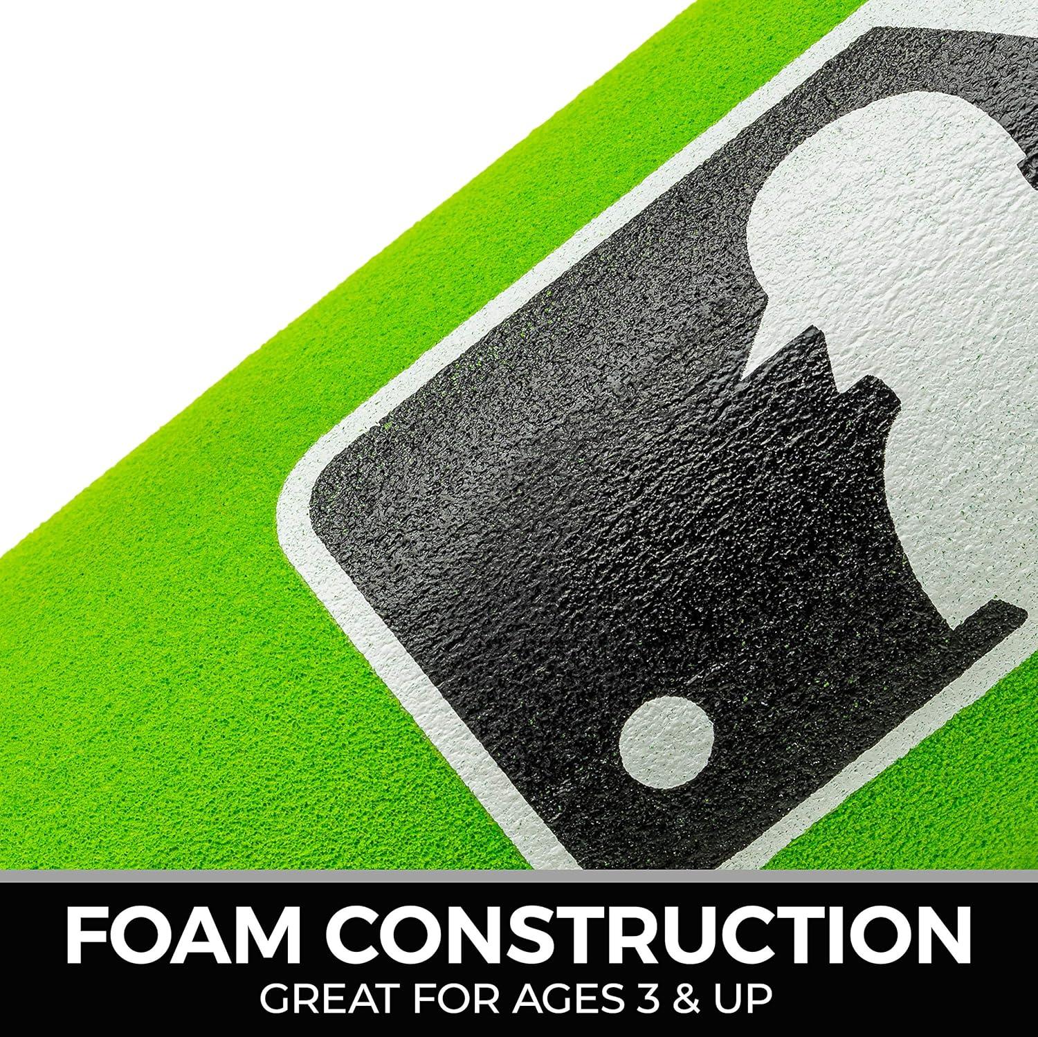 imageFranklin Sports MLB Kids Foam Baseball Bat Ball Sets Indoor Outdoor Soft Foam Baseball Bats for Kids Toddlers Regular Jumbo Barrels 24quot or 27quot LengthGreen