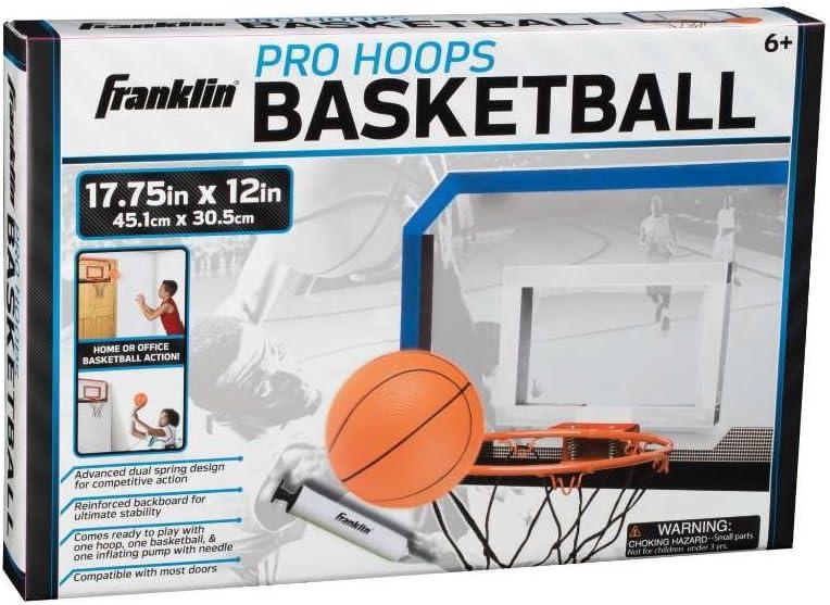 imageFranklin Sports Mini Basketball HoopsIndoor Over The Door Mini HoopBasketball SetsPerfect Accessory for BedroomOfficeOne Hoop