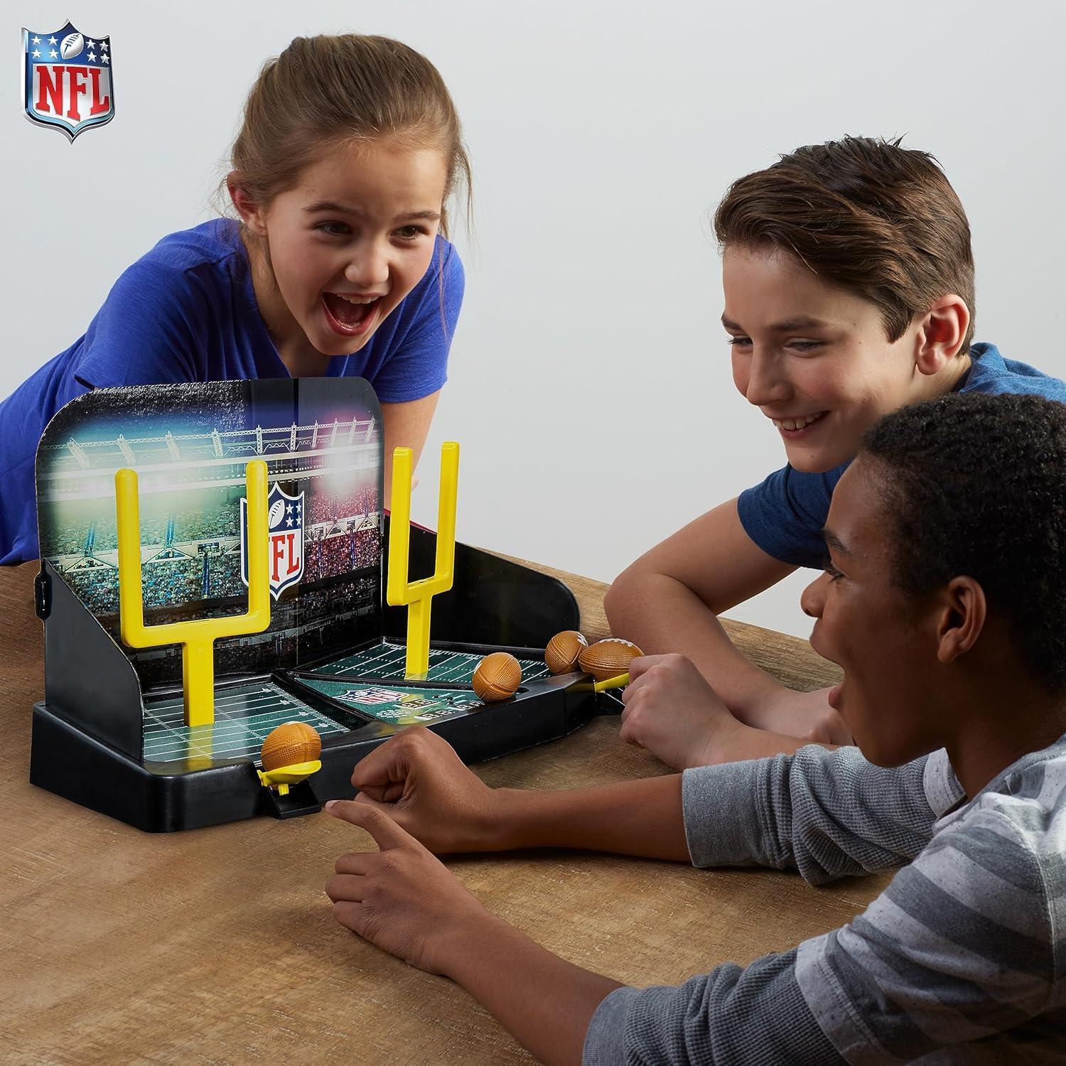 imageFranklin Sports Mini Football Field Goal Tabletop Game Flying Field Goal Mini Football for Kids Adults Fun Indoor Sports Table Game for All Ages Tabletop Toy