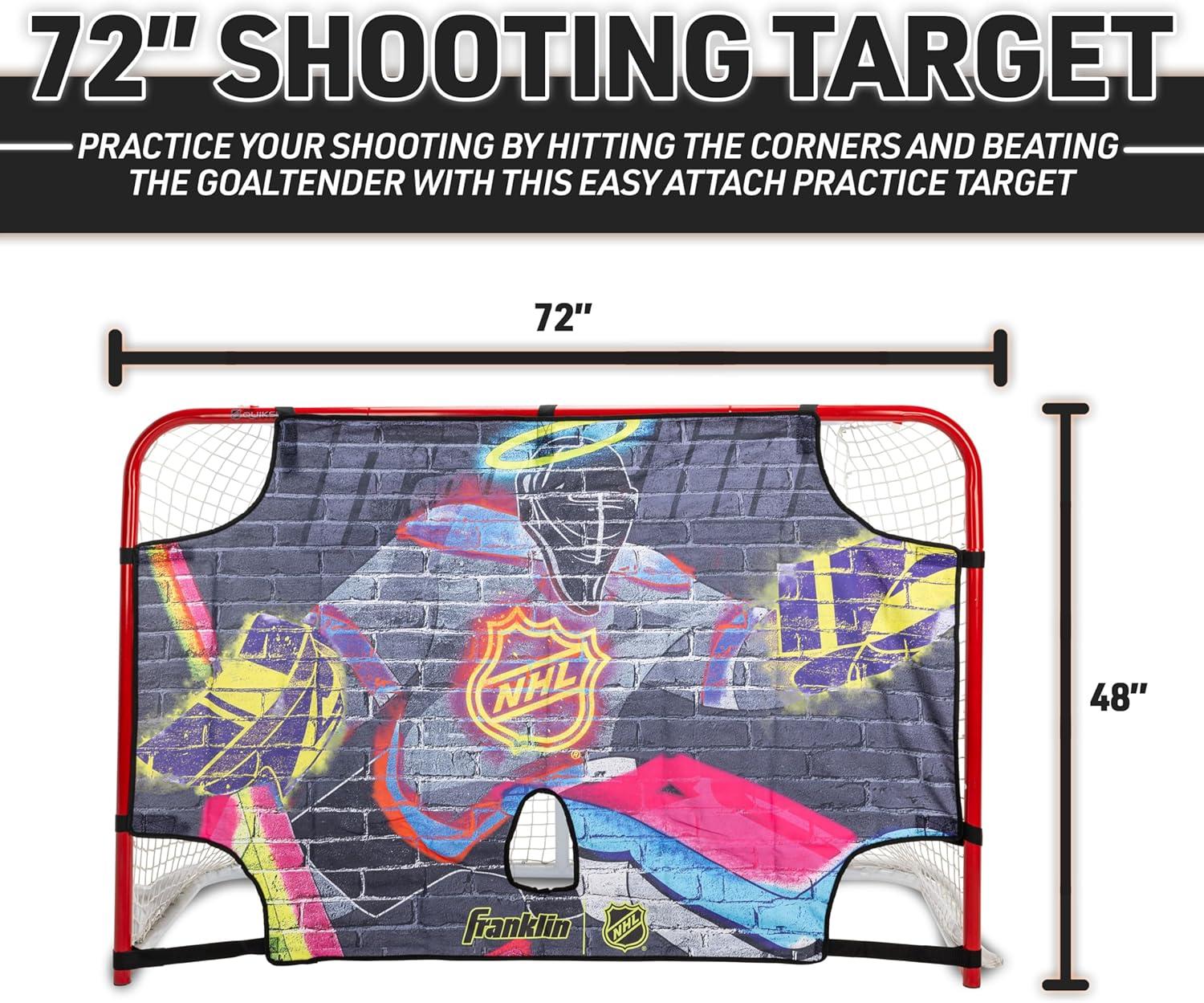 imageFranklin Sports NHL Street Hockey Goalie Shooting Target Shooter Tutor Hockey Goal Practice Target Street Hockey Net Goalie Target Easy Attach TargeAssorted Colors