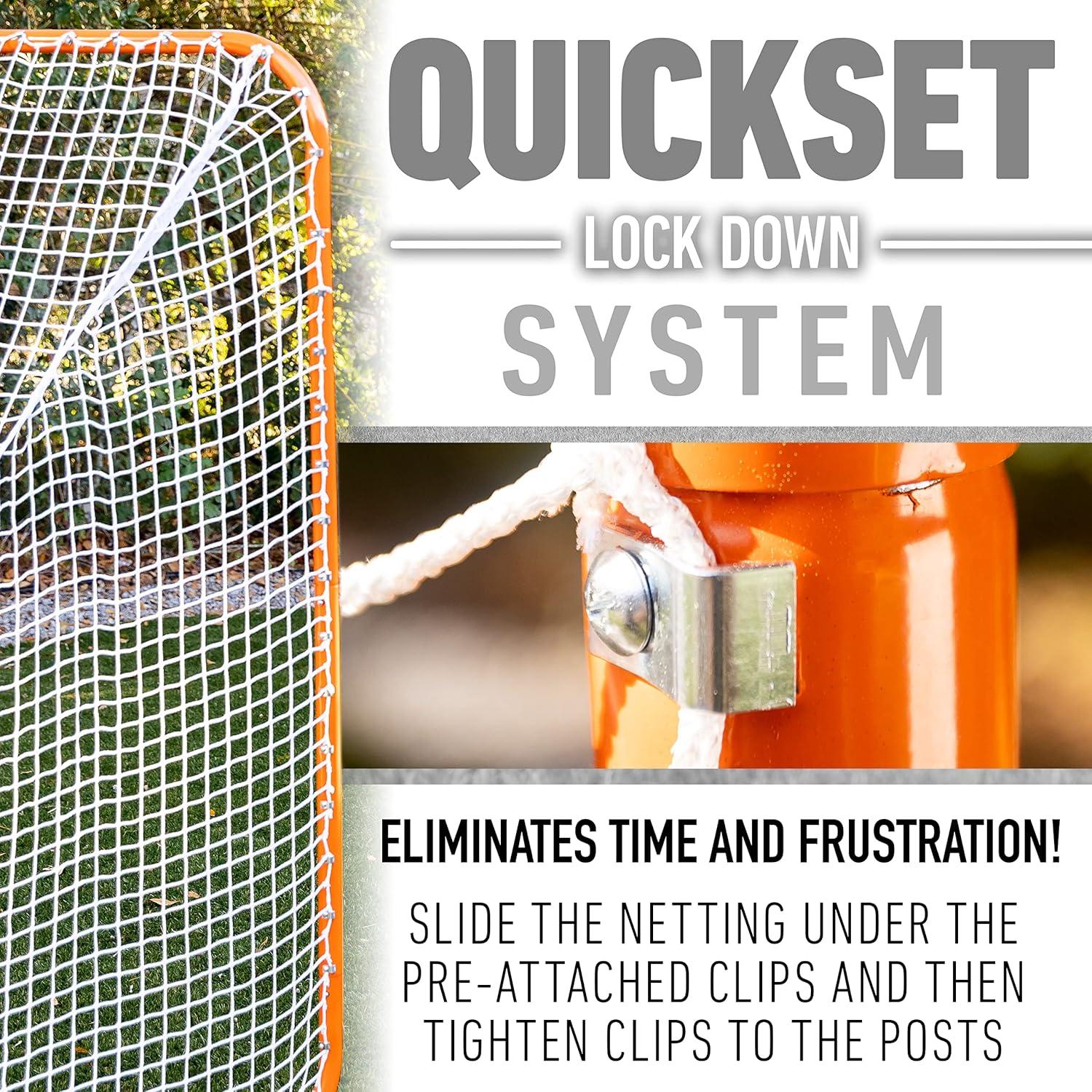 imageFranklin Sports Official Size Lacrosse Goal Portable Steel Backyard Lacrosse Net for Kids Adults Lax Training Equipment 72quot x 72quot