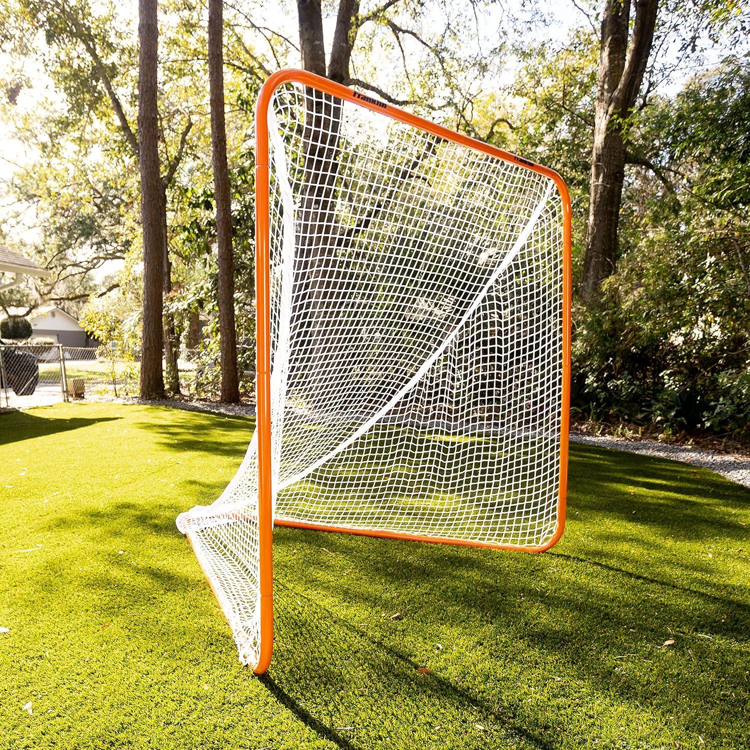 imageFranklin Sports Official Size Lacrosse Goal Portable Steel Backyard Lacrosse Net for Kids Adults Lax Training Equipment 72quot x 72quot